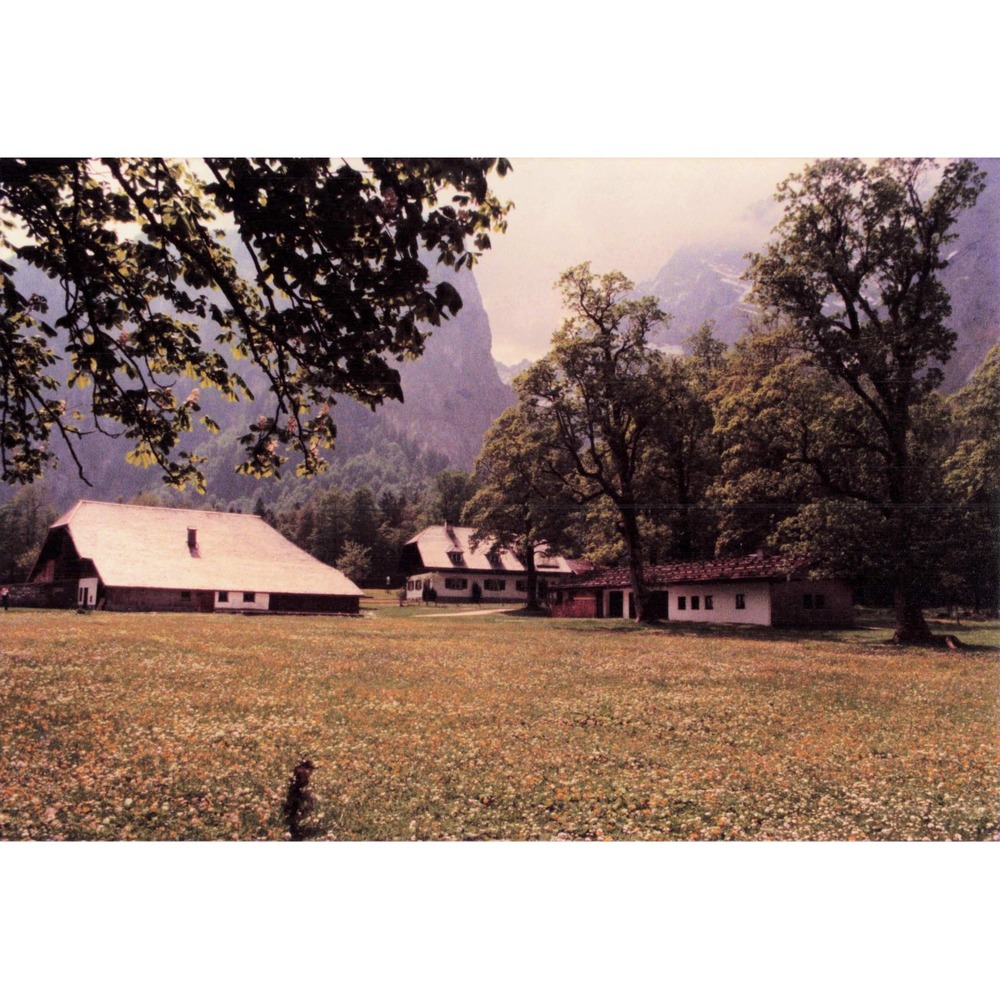 Vintage Agfa Color Photo Alpine Farmhouse Mountain Landscape Germany Found Photo - Picture 1 of 2